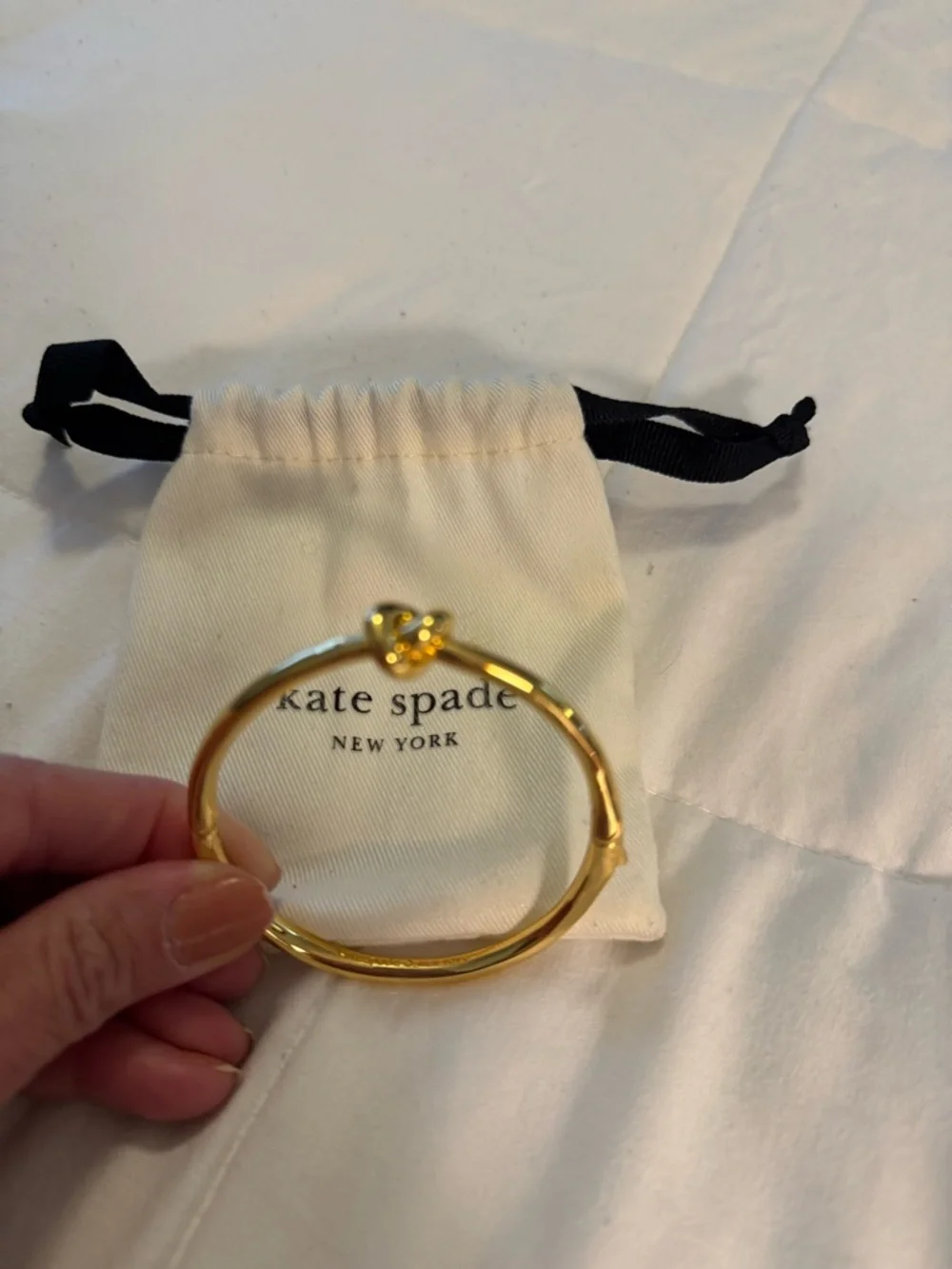 kate spade Gold Knot Open Bangle Bracelet - Picture 3 of 3